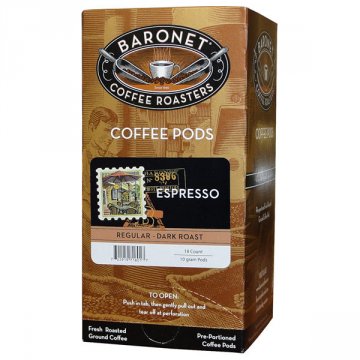Baronet Espresso Dark Roast Coffee Pod 18ct