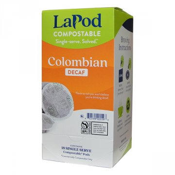 LaPod DECAF Colombian Coffee Pods 18ct