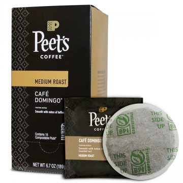Peet's Cafe Domingo Coffee Pods 16ct