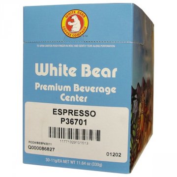 White Bear Espresso Coffee Pods 30ct box