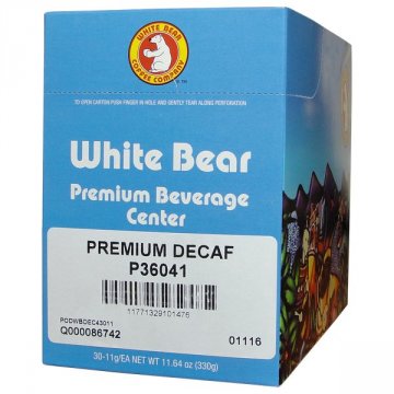 White Bear Premium Decaf Pods 30ct box