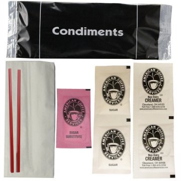 Coffee Condiment Pack with Napkin 300ct
