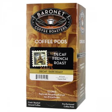 Baronet Decaf French Roast Coffee Pods - 18ct