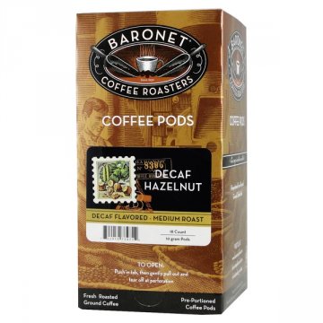 Baronet Hazelnut DECAF Coffee Pods - 18ct