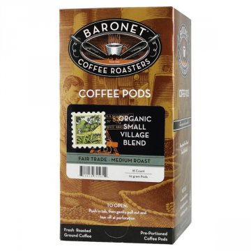 Baronet Organic Small Village Coffee Pods - 18ct