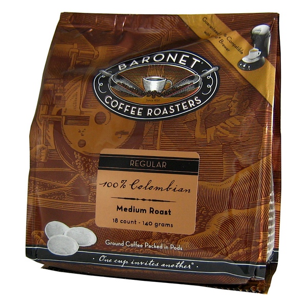 Baronet Colombia Soft Pods for Senseo -18ct