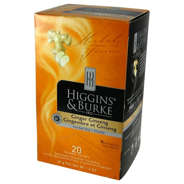 Higgins & Burke - Ginger Ginseng Tea - 20ct
