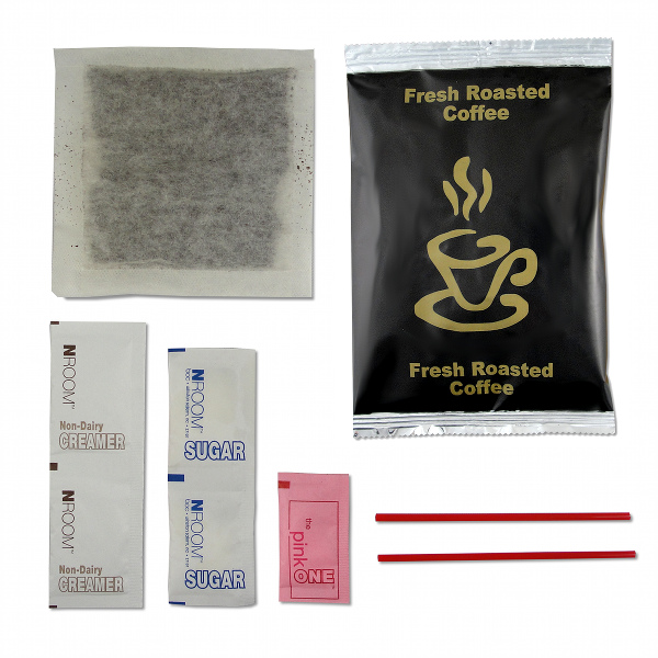 4-Cup All-in-the-bag Coffee -w- Condiments 250ct