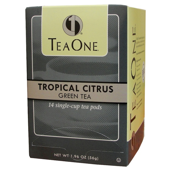 TeaOne Tea Pods - Tropical Citrus Green Tea 14ct