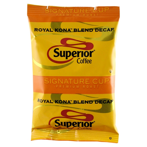 Royal Kona Blend DECAF Ground Coffee by Superior 1.75oz - 42ct