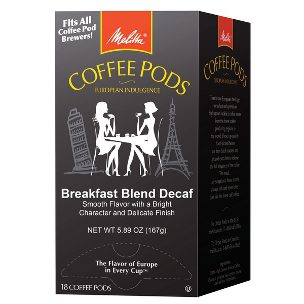 Melitta coffee pods - Breakfast Blend Decaf 18ct