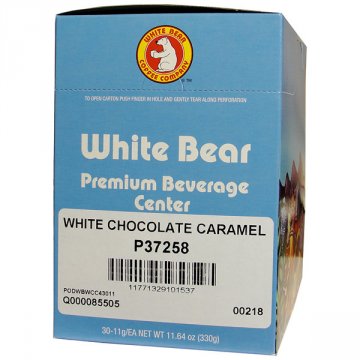 White Bear White Chocolate Caramel Pods 30ct Box