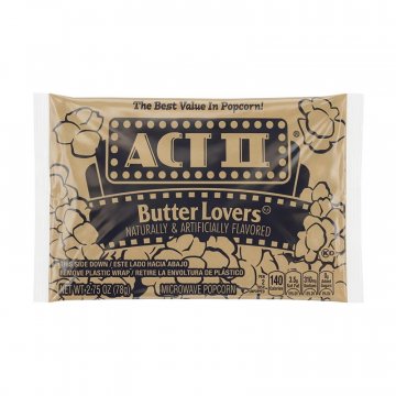 Act II Butter Lovers Microwave Popcorn - 32ct case