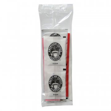 Coffee Condiment Pack with Clear Wrap 300ct for Hotel and Airbnb