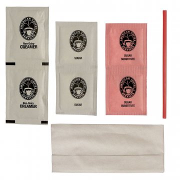 Coffee Condiment Pack with Clear Wrap 300ct