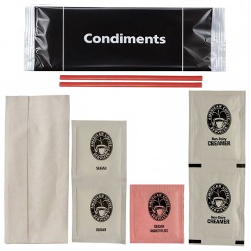Coffee Condiment Pack with Napkin 300ct