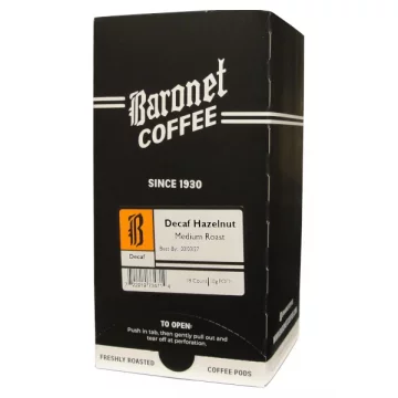 Baronet Hazelnut DECAF Coffee Pods - 18ct