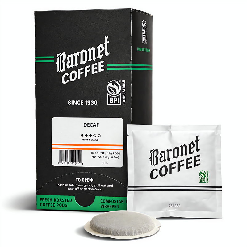 Shellce Baronet Baronet Compostable Decaf Coffee Pods