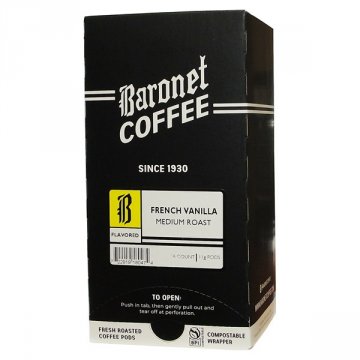 Baronet Compostable French Vanilla Pods - 16 ct