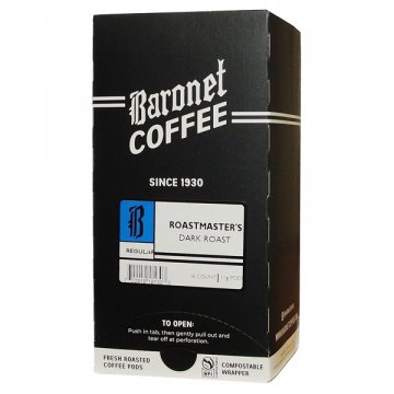 Baronet Compostable Roastmaster Pods - 16 ct
