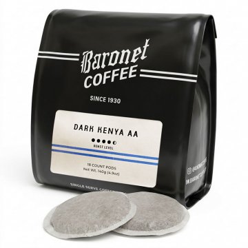 Baronet Dark Kenya AA 7.8 Gram Soft Pods -18ct