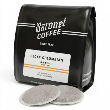 Baronet Colombia DECAF 7.8 Gram Soft Pods -18ct