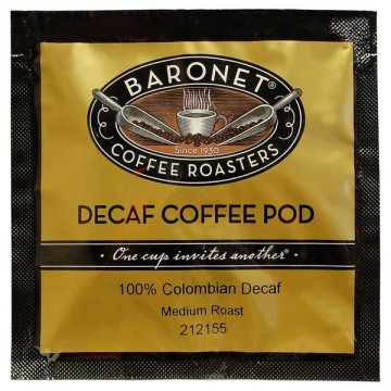 Baronet Decaf Colombian Coffee Pods - Hospitality Pack, 200ct, 8 Grams