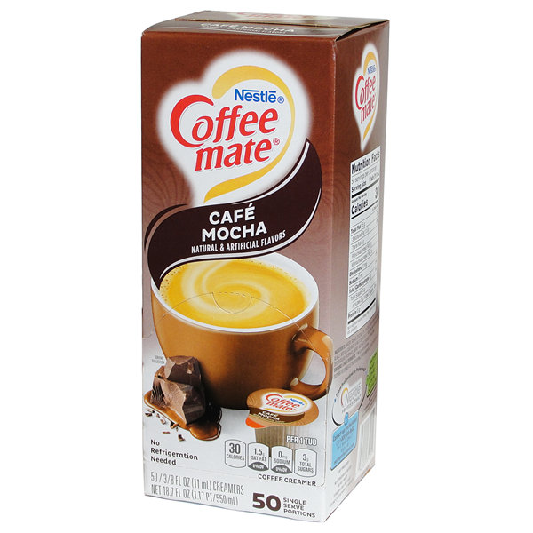 CoffeeMate Cafe Mocha Flavored Liquid Coffee Creamers 50ct