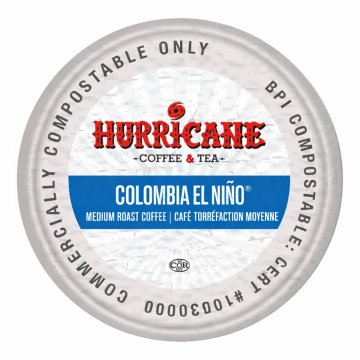 Hurricane Colombia El Nino Compostable Single Serve Coffee Cups - 20ct