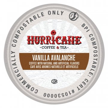 Hurricane Vanilla Avalanche Compostable Single Serve Coffee Cups - 20ct