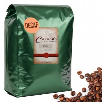 Caruso's Legacy Decaf Whole Bean Coffee 5 LB Bag