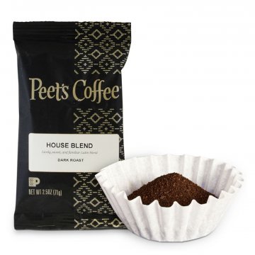 Peets House Blend Ground Coffee Packets -18ct