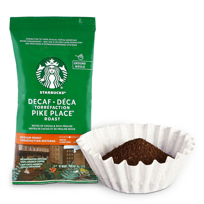 Starbucks DECAF Pike Place Roast Coffee Packets