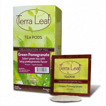 Terra Leaf Green Pomegranate Tea Pods 18ct