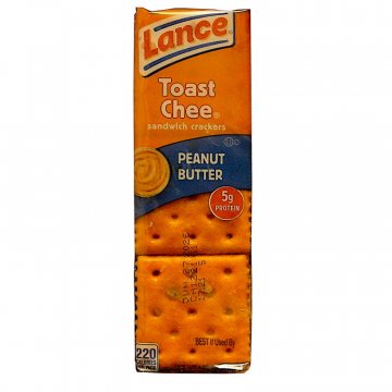 Lance Toast Chee Peanut Butter Cheese Crackers - 20ct case