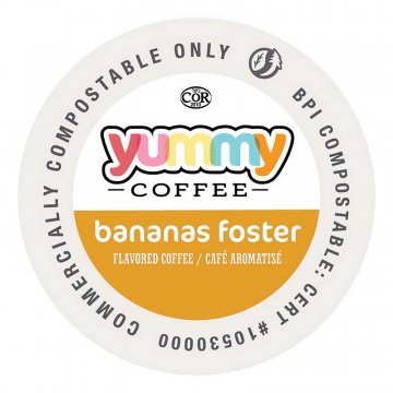 Yummy Banana's Foster Compostable Single Serve Coffee Cups - 20ct
