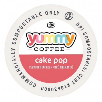 Yummy Cake Pop Compostable Single Serve Coffee Cups - 20ct