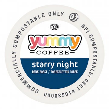 Yummy Starry Night Compostable Single Serve Coffee Cups - 20ct