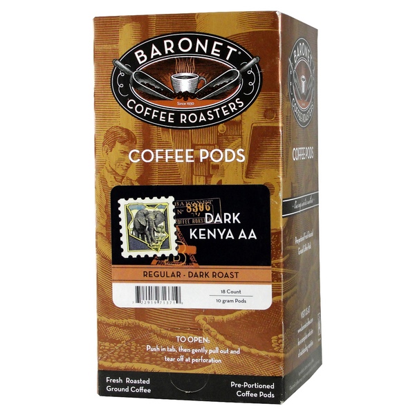 Coffee Dark Kenya AA Soft Pods for Senseo 18ct