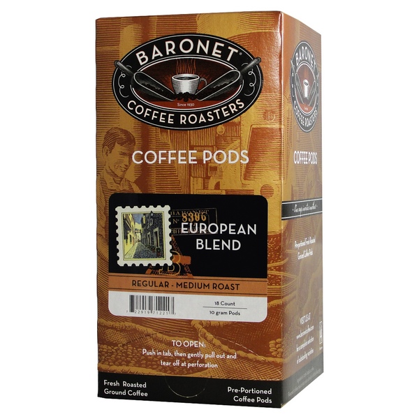 Coffee European Blend Coffee Pods 18ct