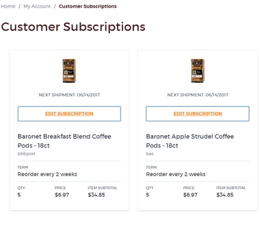 View subscriptions
