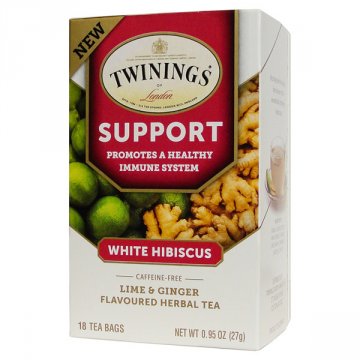 Twinings Support - White Hibiscus, Lime, Ginger Herbal Tea