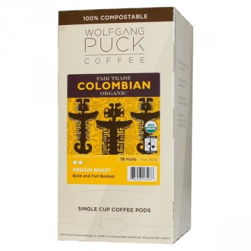 Wolfgang Puck Colombian FTO Coffee Pods -18ct